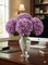 4PC Delightful 18-Inch Lavender Hydrangea Stem- Radiant 7-Inch Diameter - Perfect for Home Décor, Wedding Bouquets, and Special Event Floral Displays